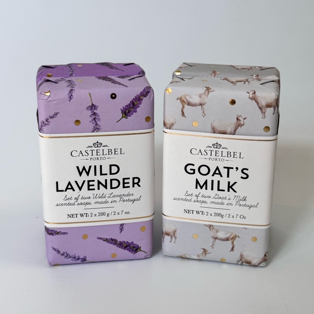 NWT Set of 4 Castelbel Wild Lavender and Goat's Milk Soap Sets